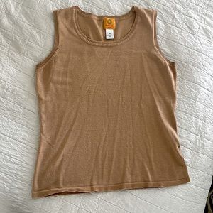 Ruby Rd., tan sleeveless, size PM, blouse